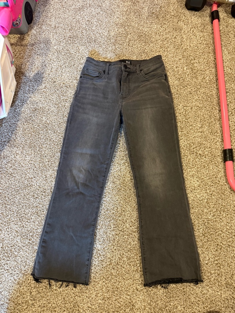 Kut from the Kloth Women's Gray Straight-Leg Jeans